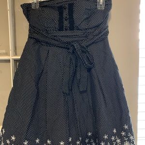 Black polka dot dress